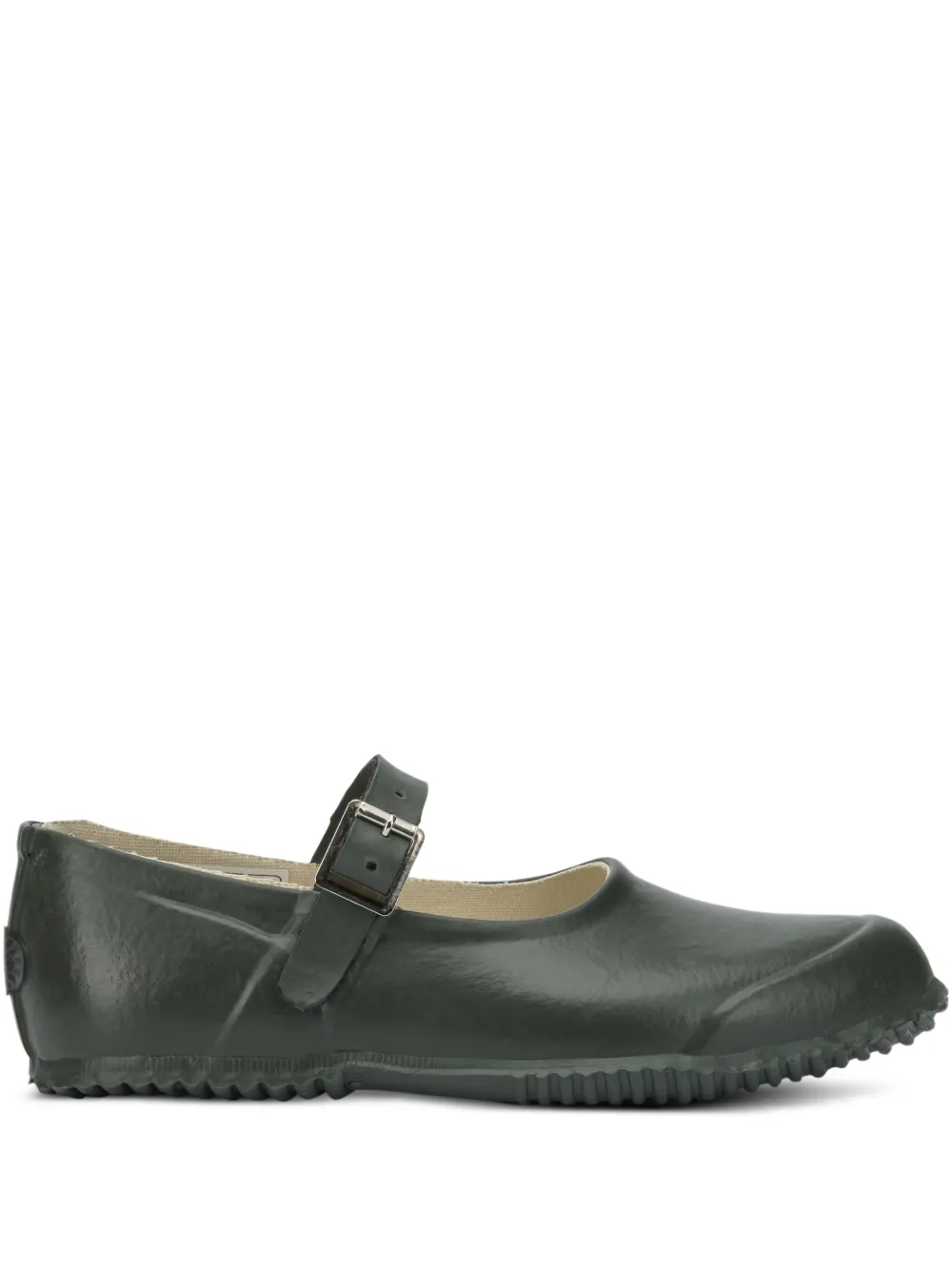 Superga Buckled-strap Ballet Flats In Green