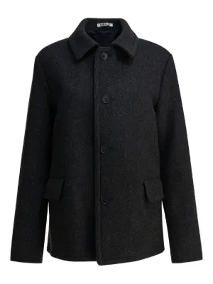 Auralee double-breasted Wool Coat | Grey | FARFETCH