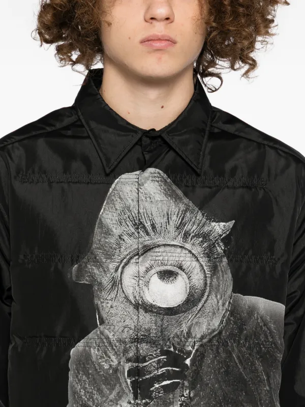 Yohji Yamamoto Printed Shirt Jacket | Black | FARFETCH
