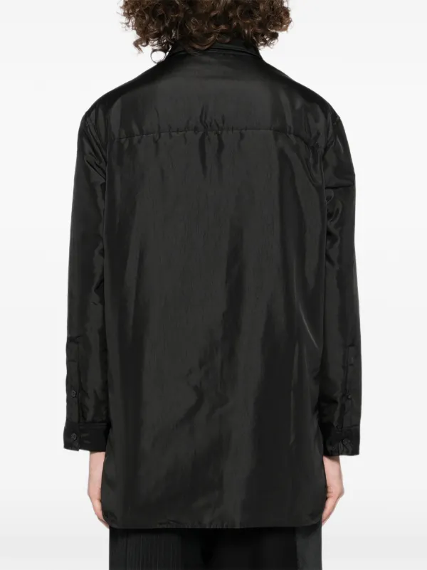 Yohji Yamamoto Printed Shirt Jacket | Black | FARFETCH