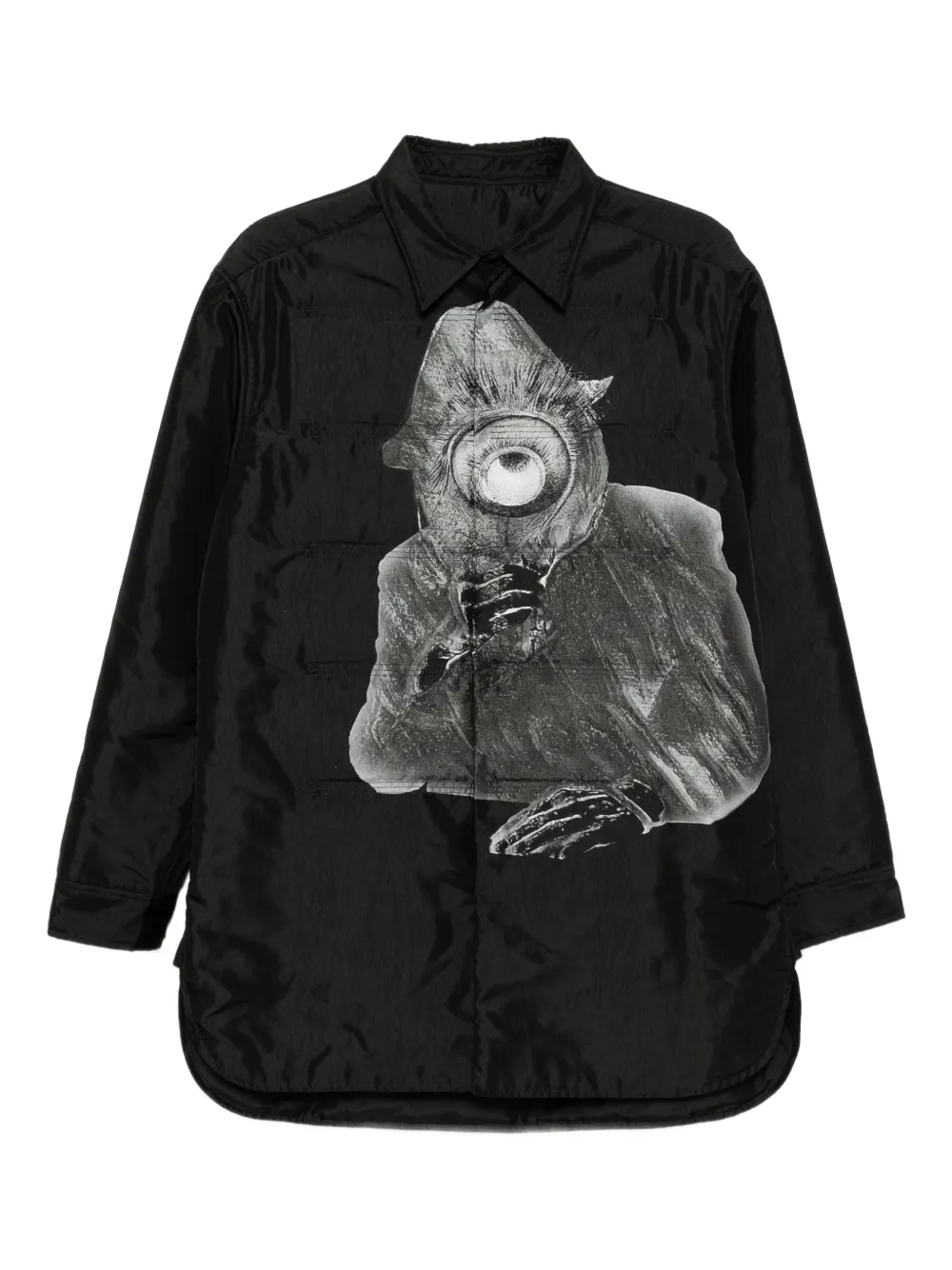 Yohji Yamamoto sobrecamisa estampada | negro | Image 1