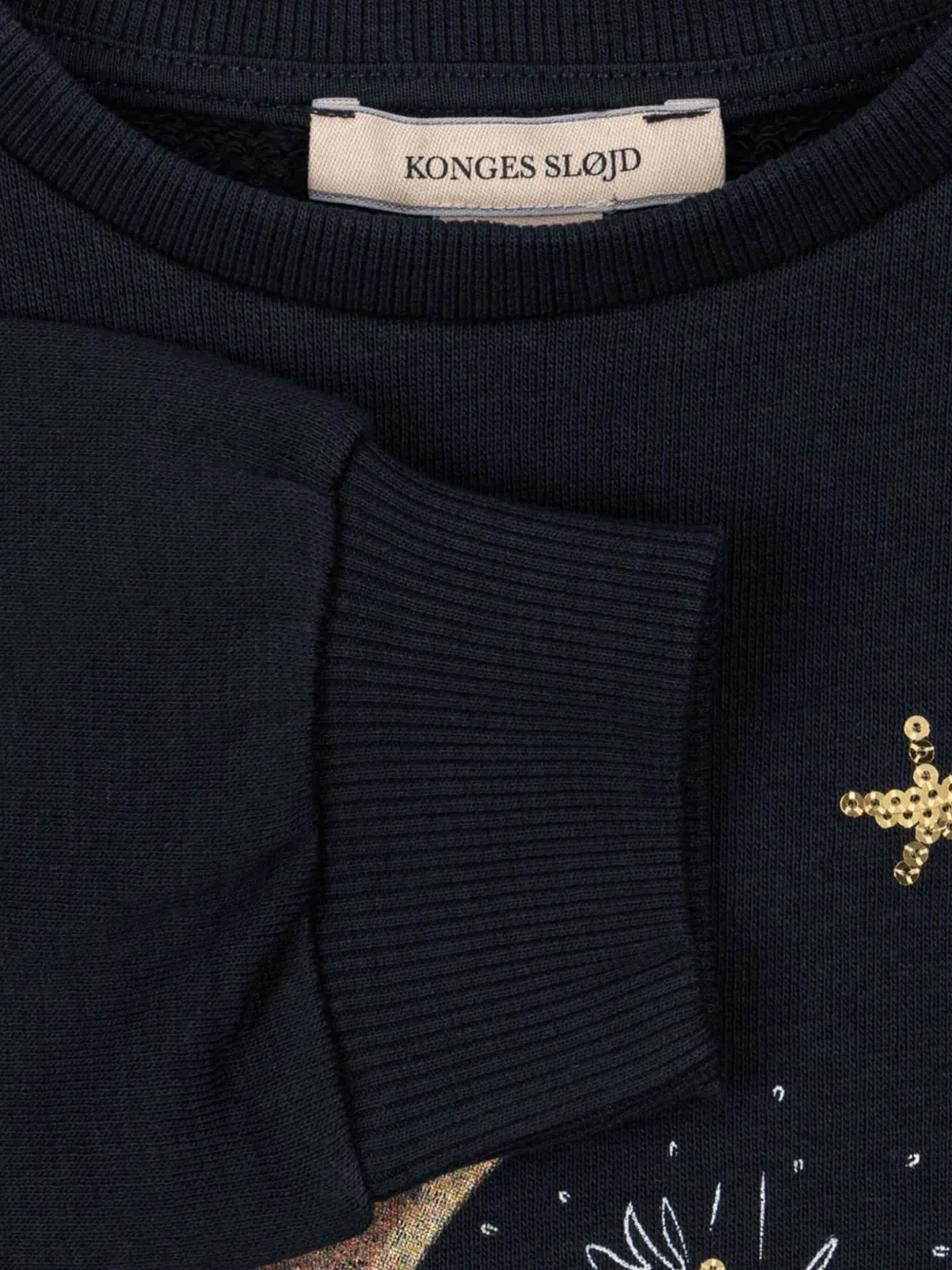 Konges Sløjd Loupy Lou sweater met ronde hals Blauw