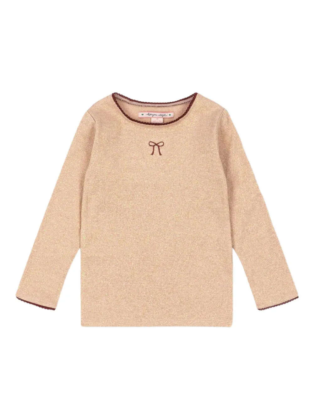 Konges Sløjd Roli top met strikdetail Beige