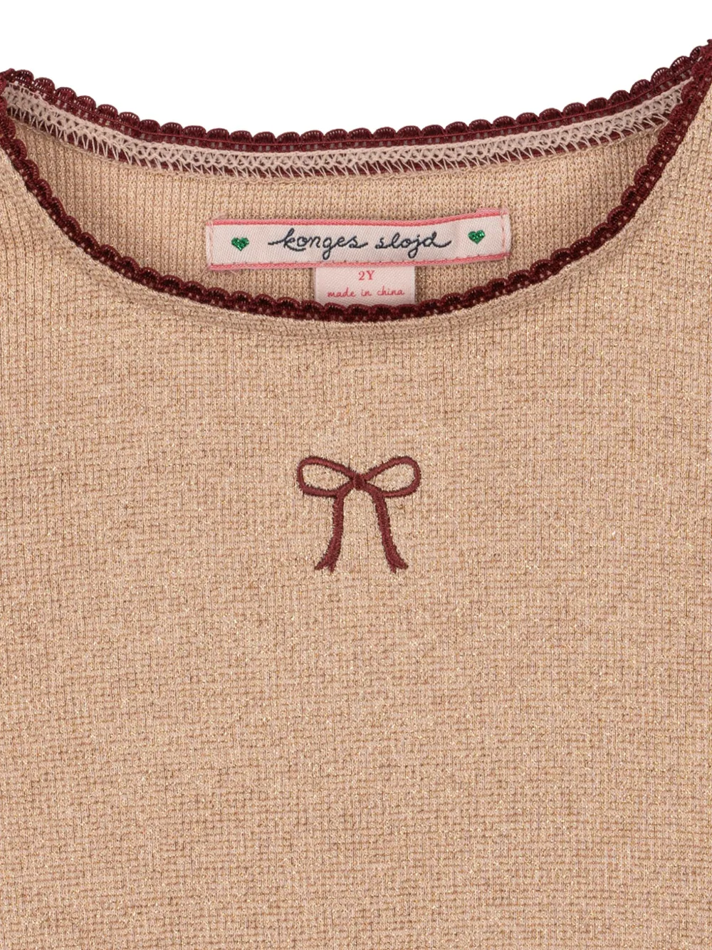 Konges Sløjd Roli top met strikdetail Beige