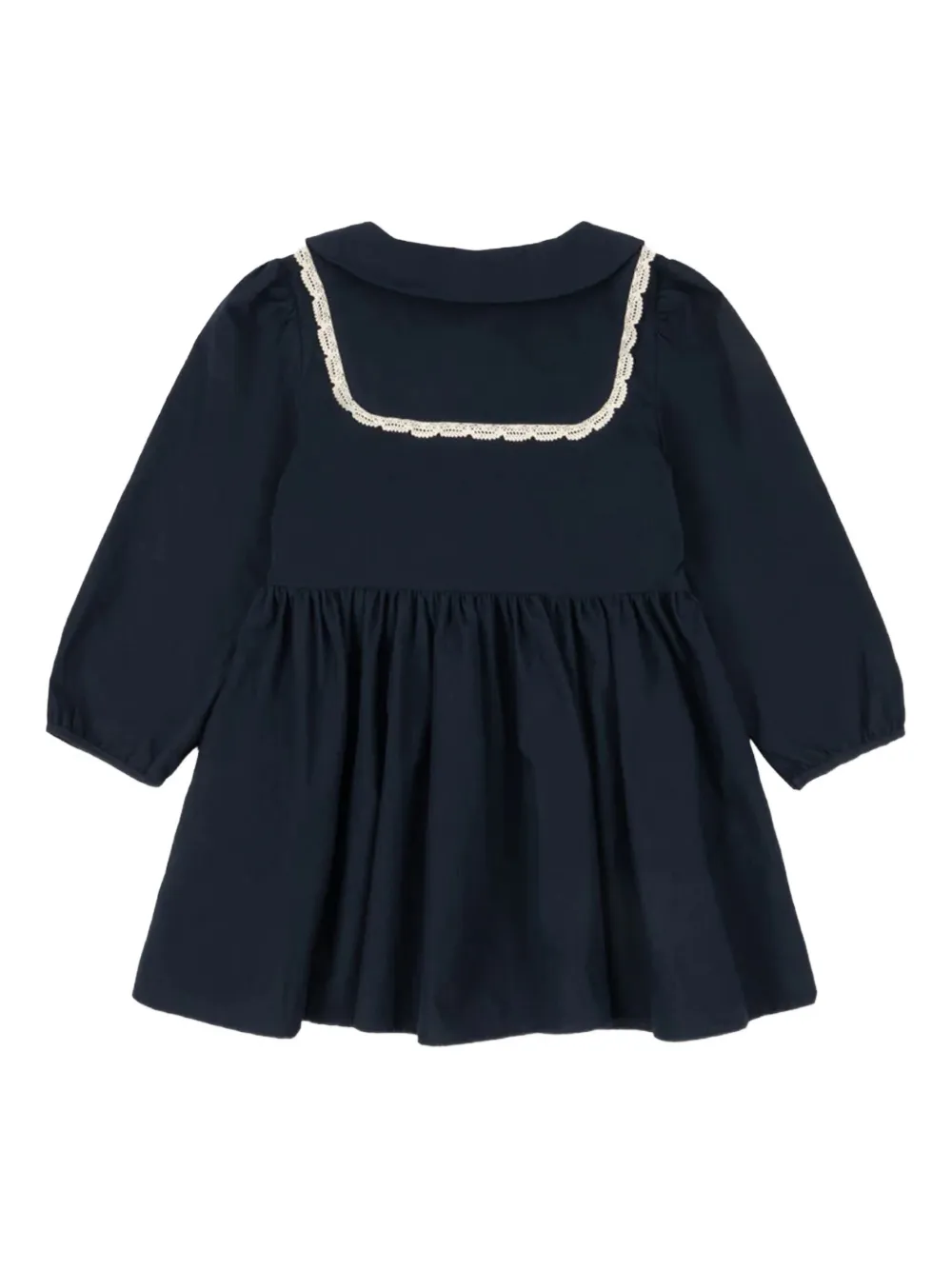 Konges Sløjd Emmy embroidered lace-trim dress - Blauw