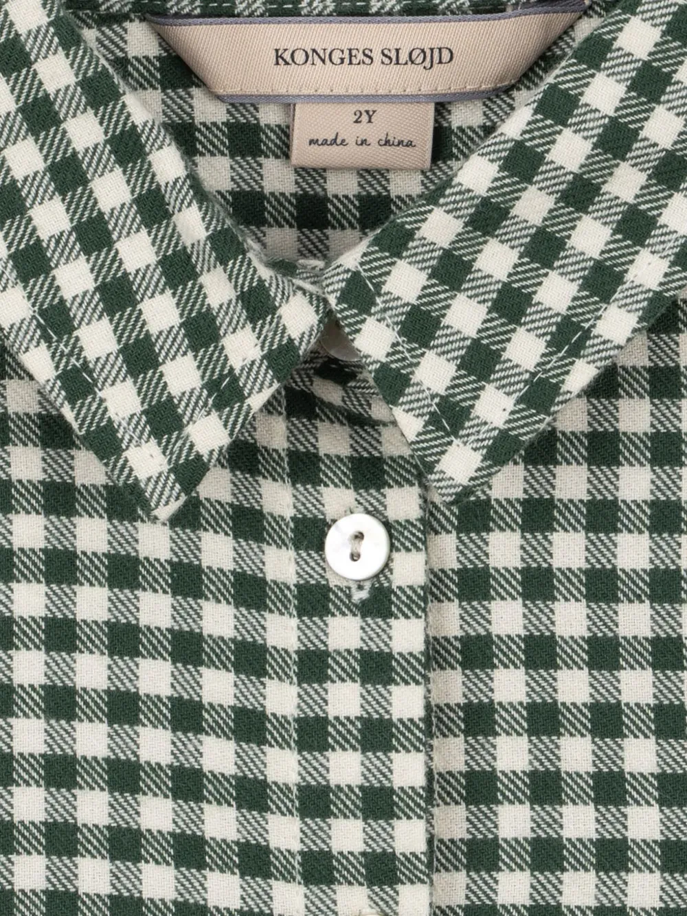 Konges Sløjd Foret geruit shirt met lange mouwen Groen