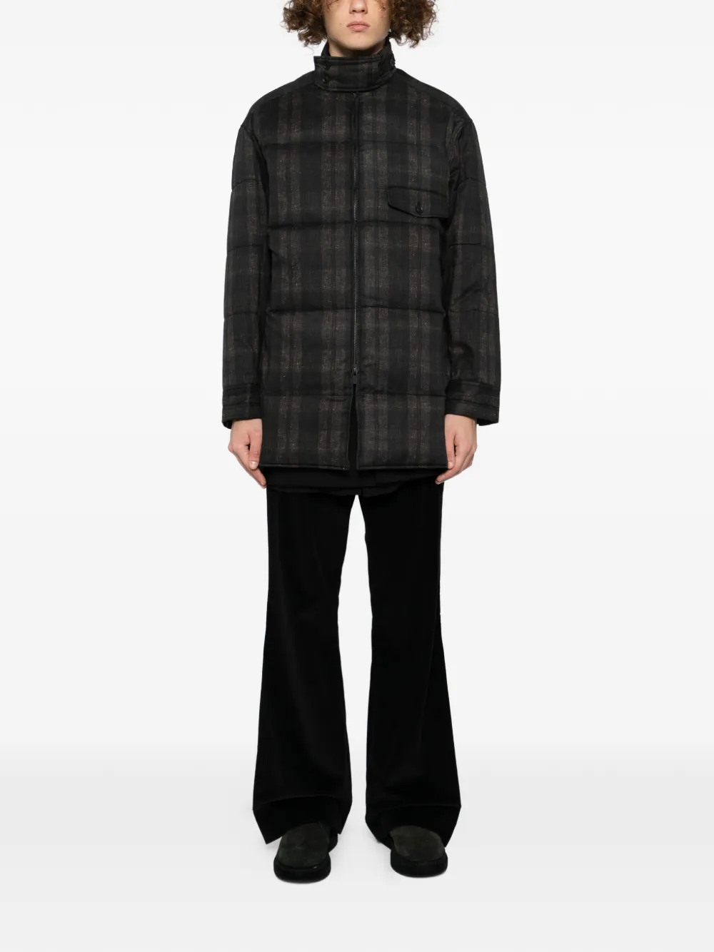 Yohji Yamamoto plaid padded jacket | Down Jackets | Image 2