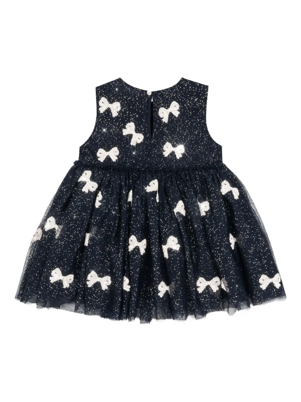 Konges Sløjd Yvonne bow-detail tulle dress - Blauw