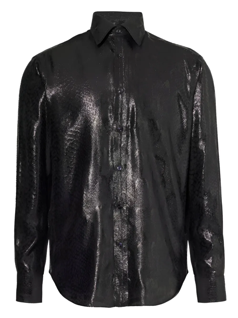 TOM FORD sparkly button shirt - ブラック