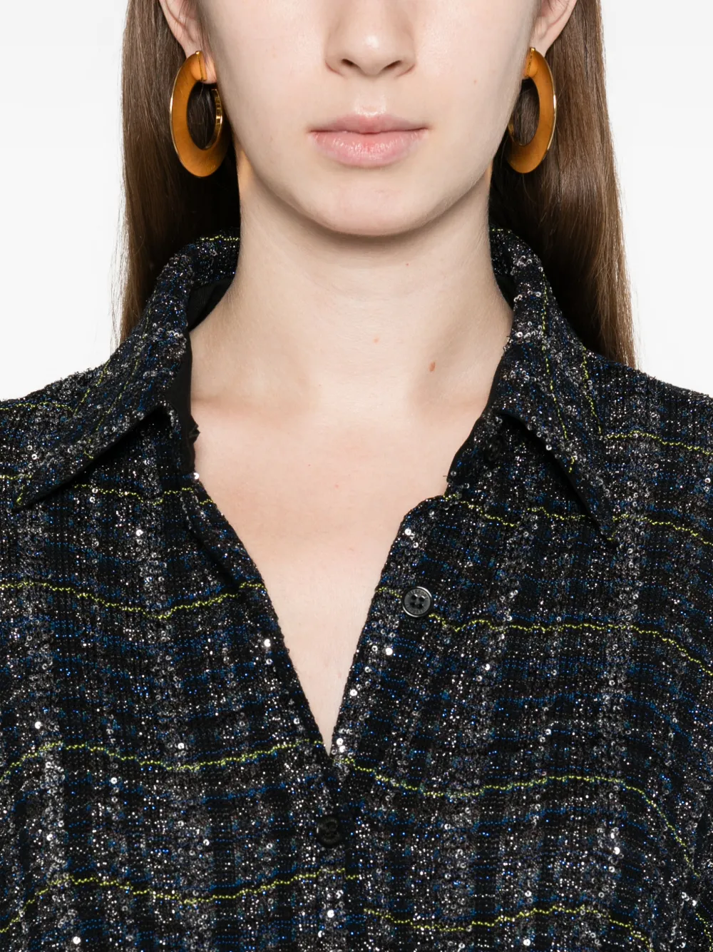 Missoni Sequin Shirt In Blue