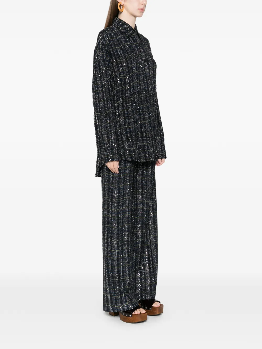 Missoni Sequin Shirt In Blue