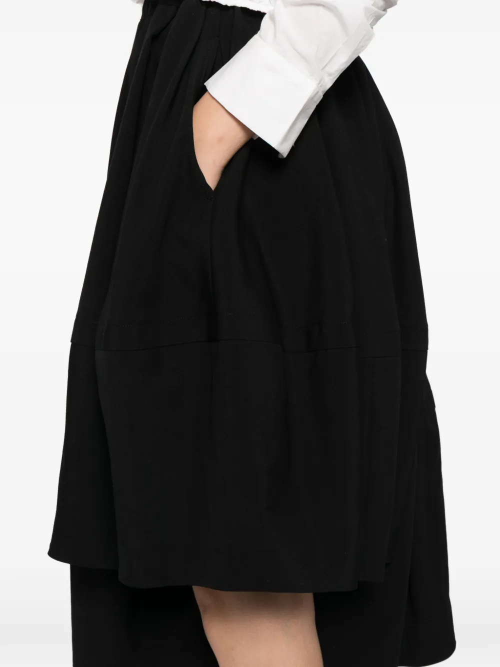 Comme Des Garçons Asymmetric Skorts In Black