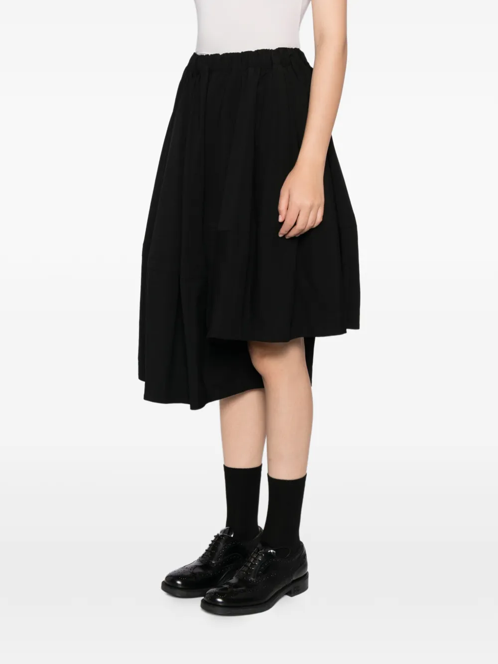 Comme Des Garçons Asymmetric Skorts In Black