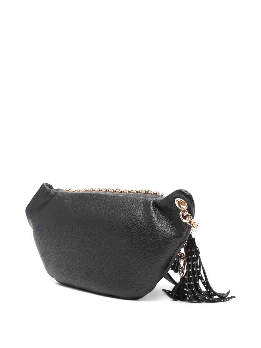 La Carrie Planets Studded Tassel Shoulder Bag In Black