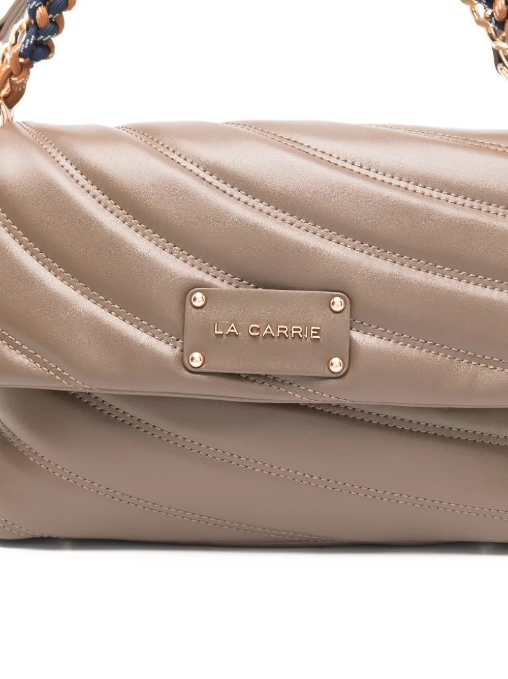 La Carrie Stephy Quilted Chain Shoulder Bag In Pink