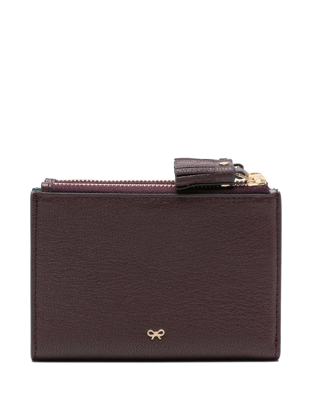 Anya Hindmarch peeping-eyes double-zip leather wallet - Bruin