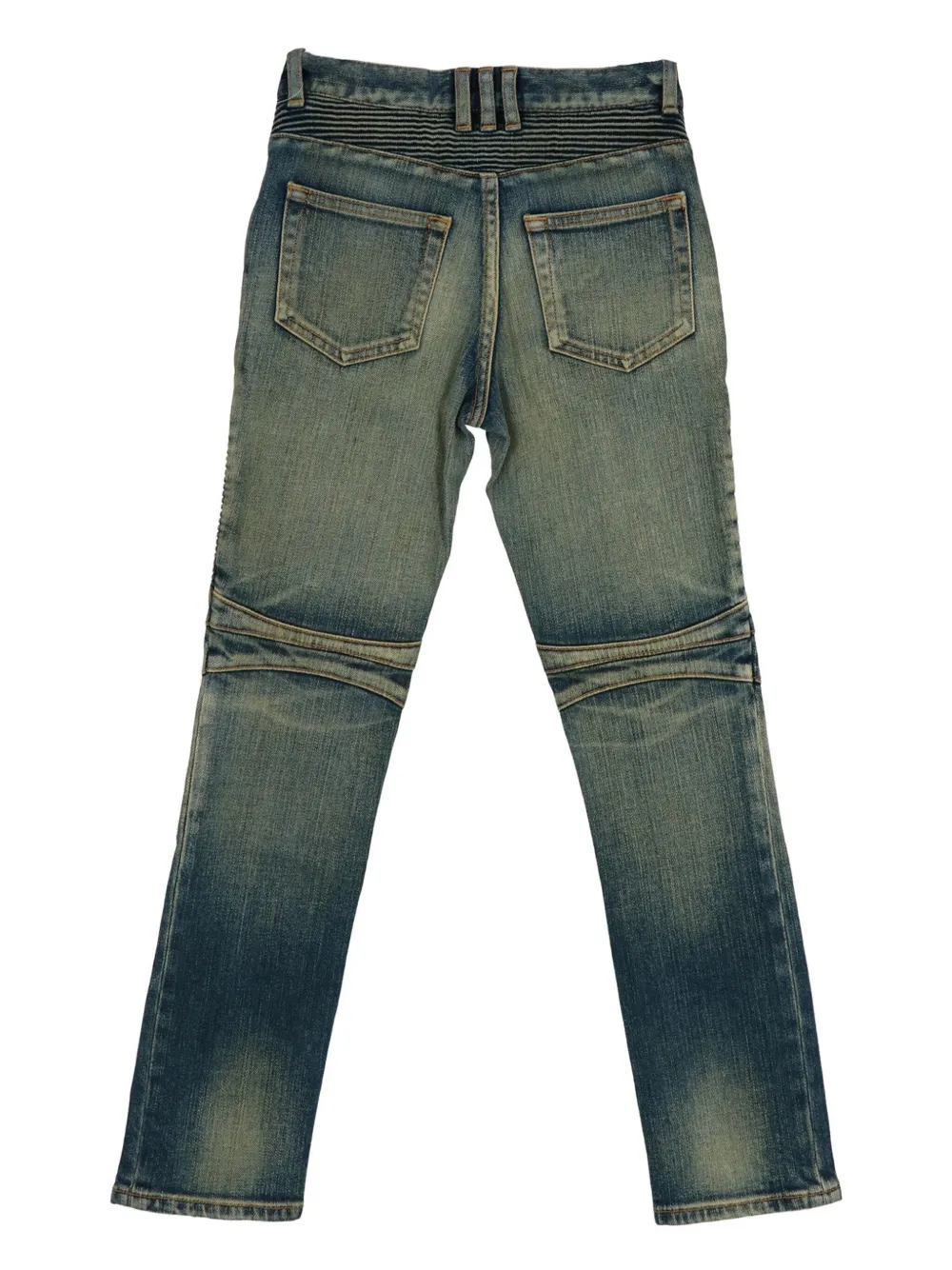 Balmain Five-pocket Panelled Jeans In Blue