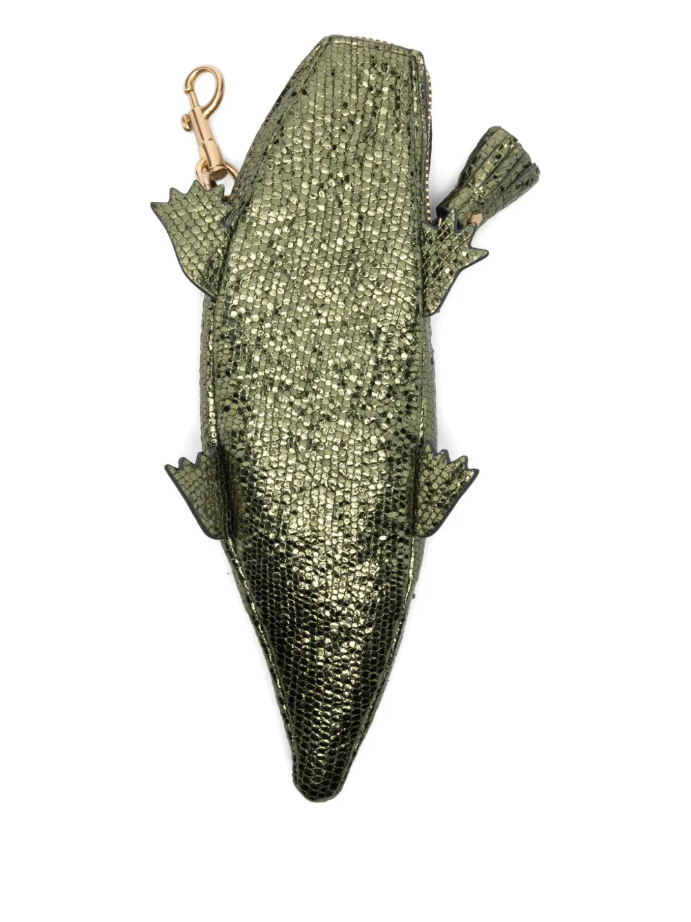 Anya Hindmarch crocodile-shape coin pouch - Groen