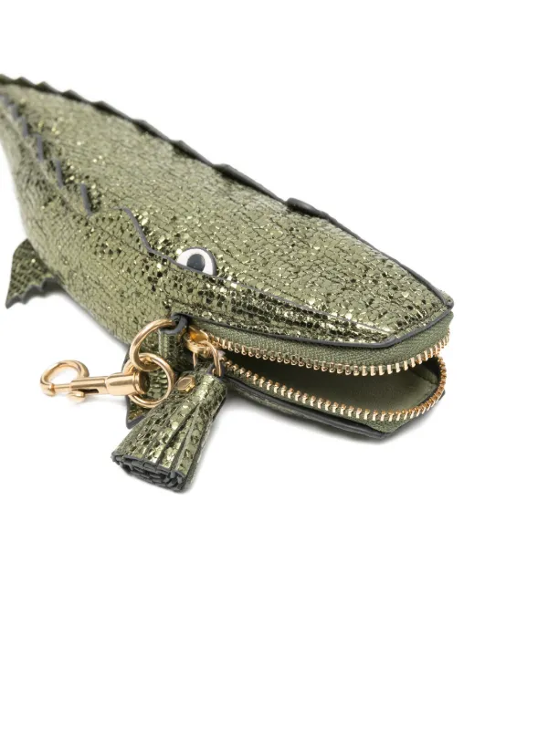 Anya Hindmarch crocodile-shape Coin Pouch | Green | FARFETCH