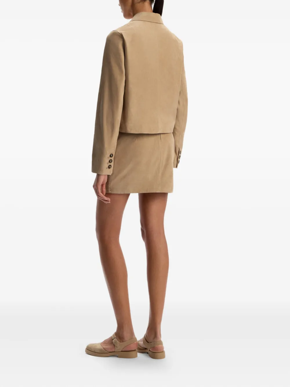 12 STOREEZ Suède mini-rok Beige