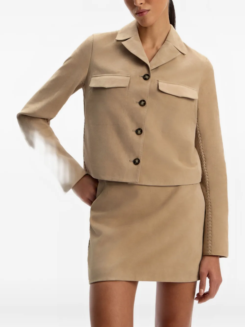 12 STOREEZ lacing-detail suede jacket | Leather Jackets | Image 2