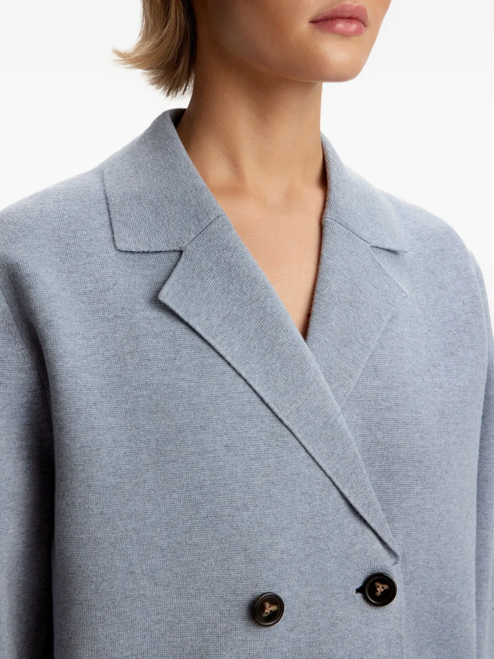 12 STOREEZ Gebreide blazer Blauw