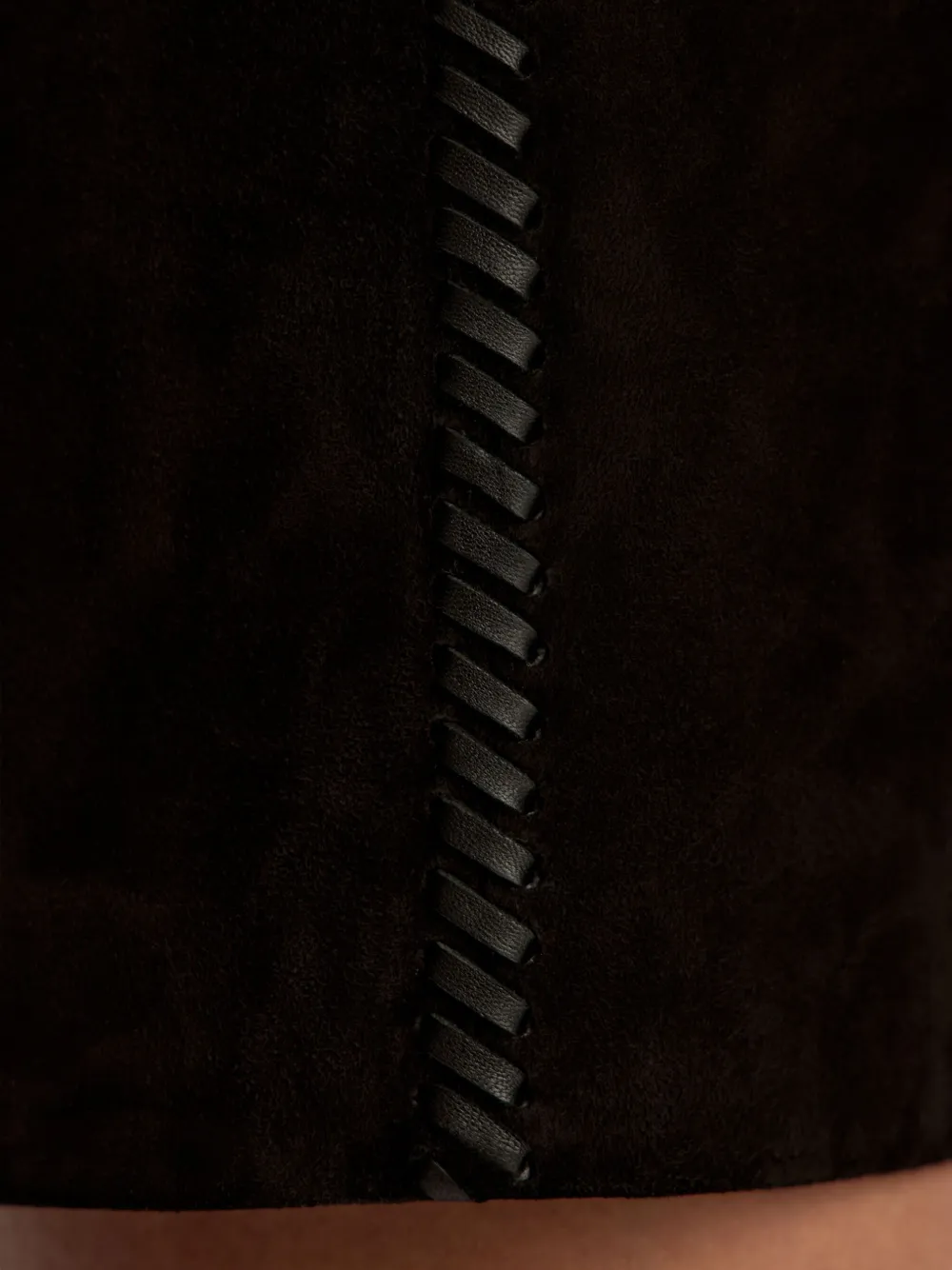 12 Storeez Suede Mini Skirt In Black