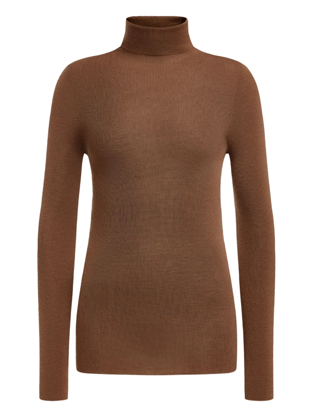 12 STOREEZ ribbed turtleneck sweater | Brown | Image 1