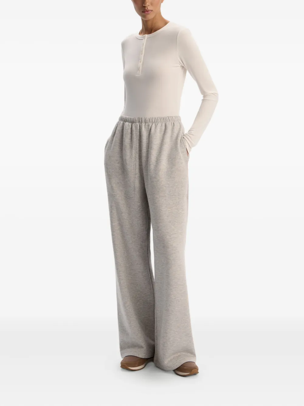 12 STOREEZ Blouse met henley-hals - Beige