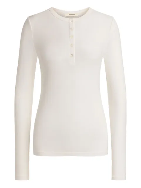 12 STOREEZ henley-neck blouse