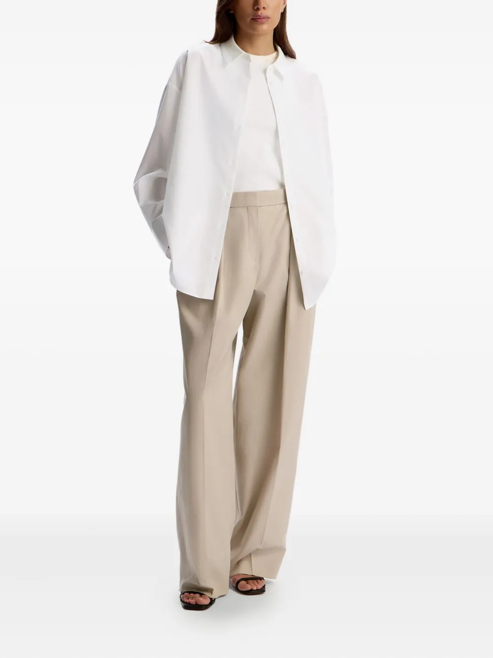 12 STOREEZ Blouse van gemerceriseerd katoen - Wit