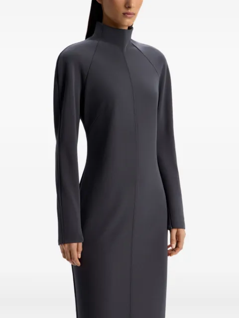 12 STOREEZ فستان ماكسي كريب برقبة عالية