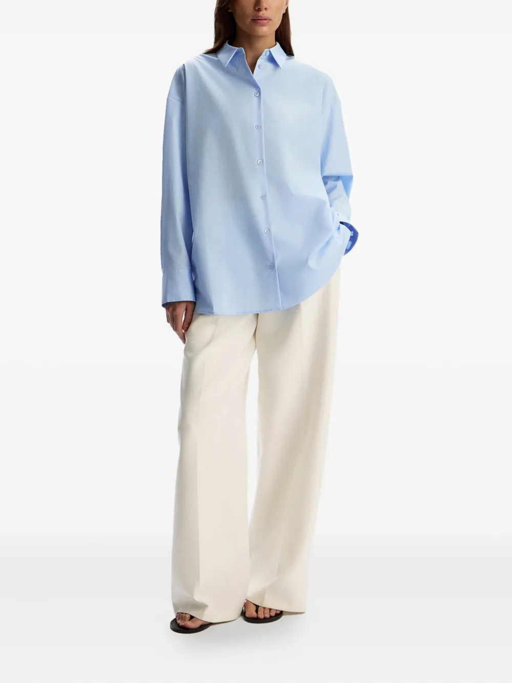 12 STOREEZ Blouse van gemerceriseerd katoen - Blauw