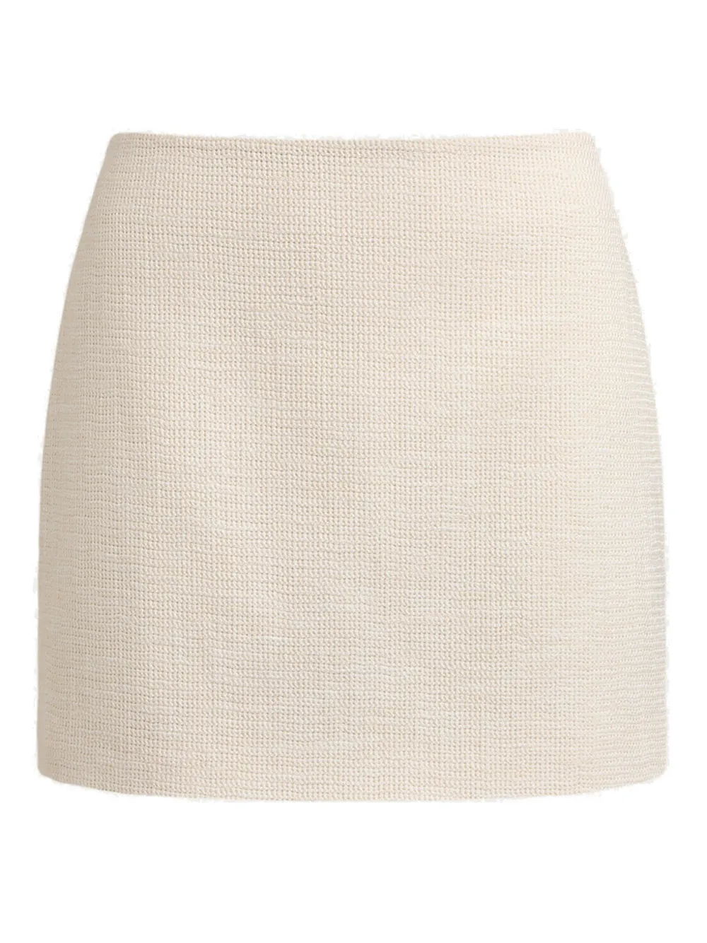 12 Storeez Textured Mini Skirt In Neutral