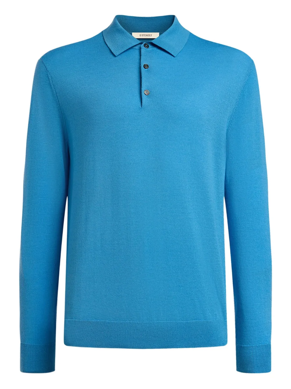 12 STOREEZ knitted polo shirt - ブルー