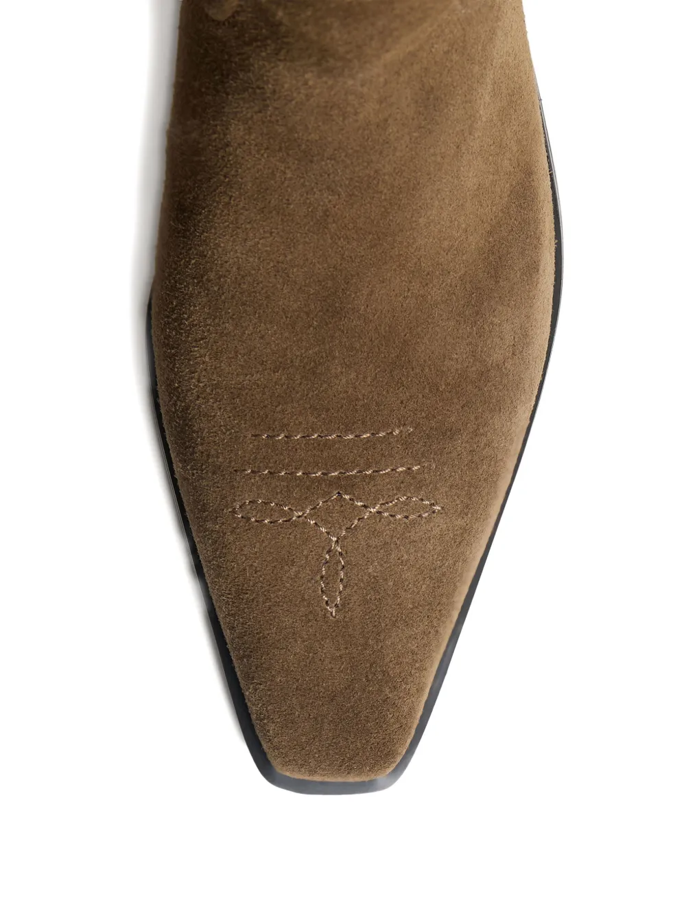 12 STOREEZ 40 mm suède laarzen met Western-stijl Bruin