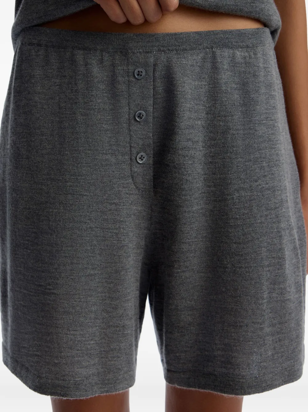 12 STOREEZ Shorts met elastische taille Grijs