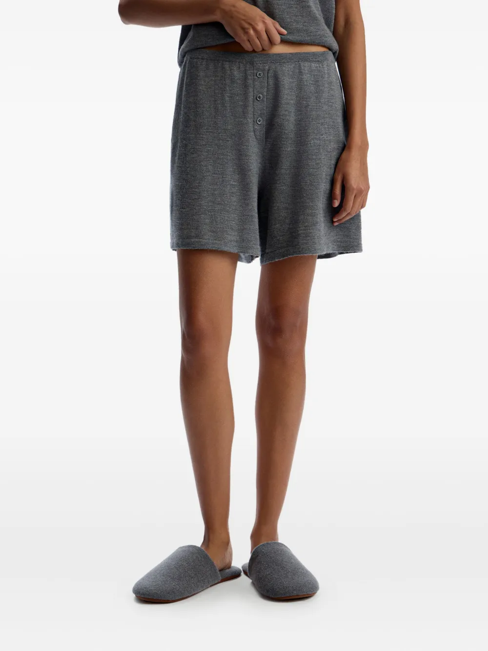 12 STOREEZ Shorts met elastische taille Grijs