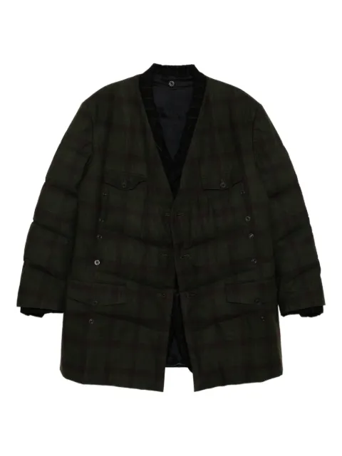 Yohji Yamamoto Madras-check blazer