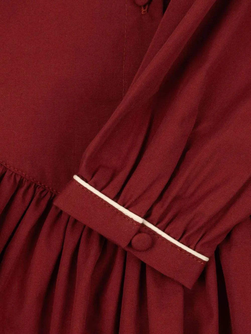 Konges Sløjd Coeur jurk met contrasterende kraag Rood