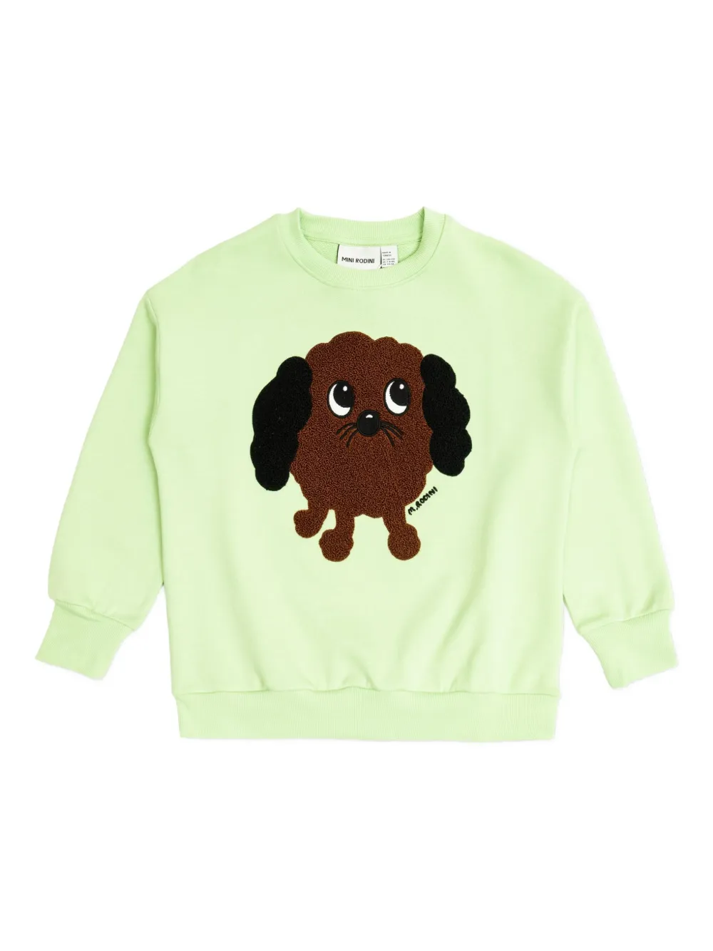 Mini Rodini sudadera Doggie Chenille | verde | Image 1