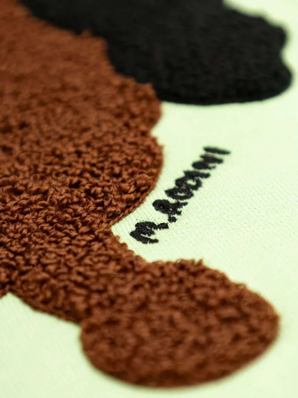 Mini Rodini Doggie Chenille sweater Groen