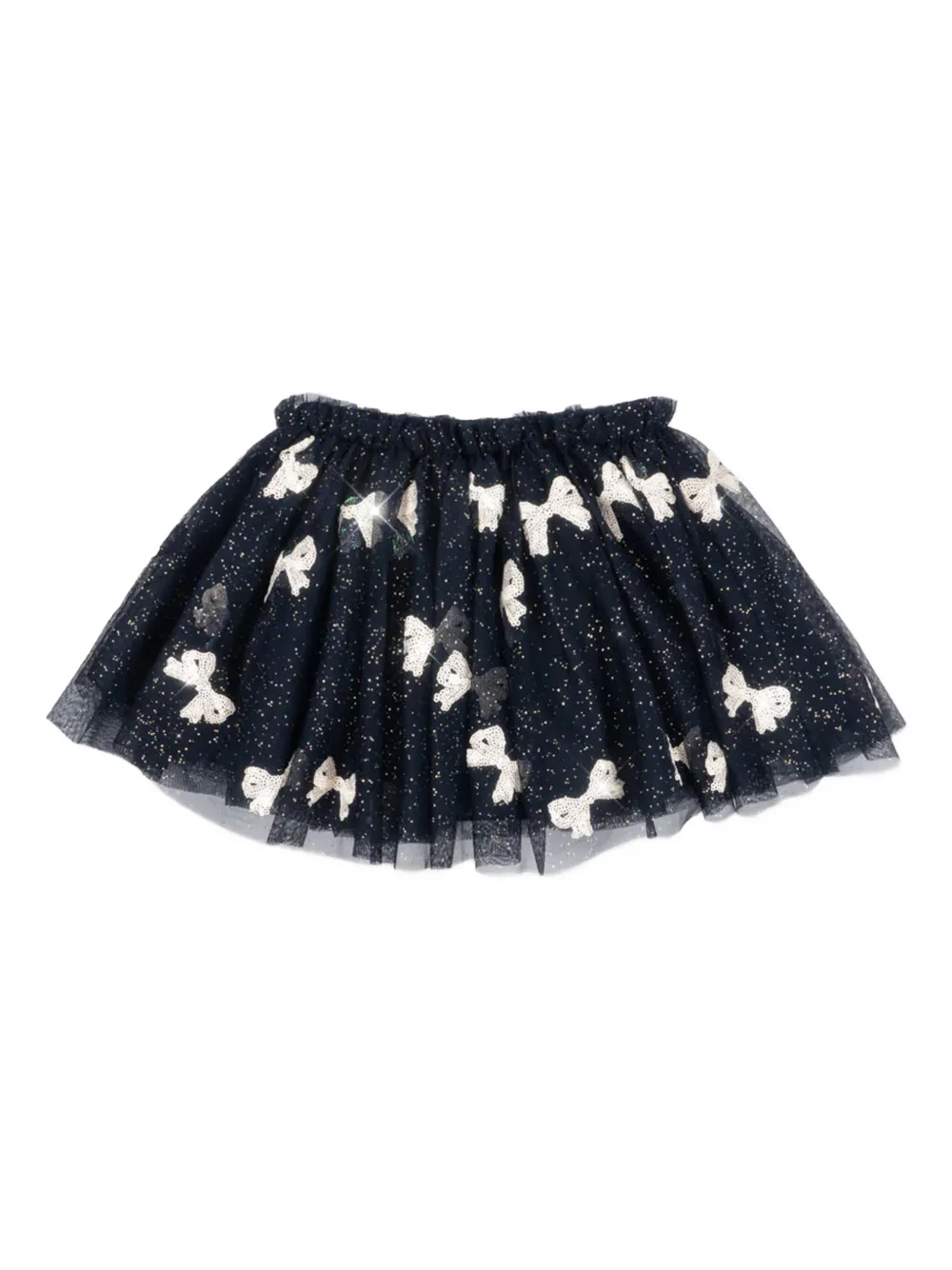 Konges Sløjd Yvonne bow-detail tulle skirt - Blauw