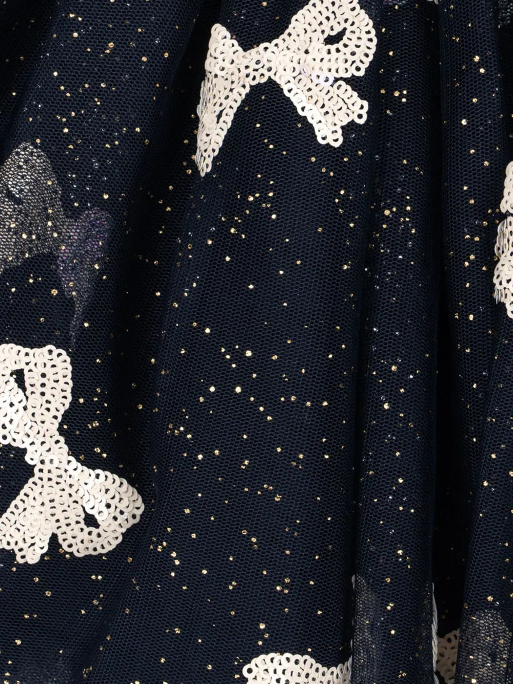 Konges Sløjd Yvonne tulen rok met strikdetail Blauw