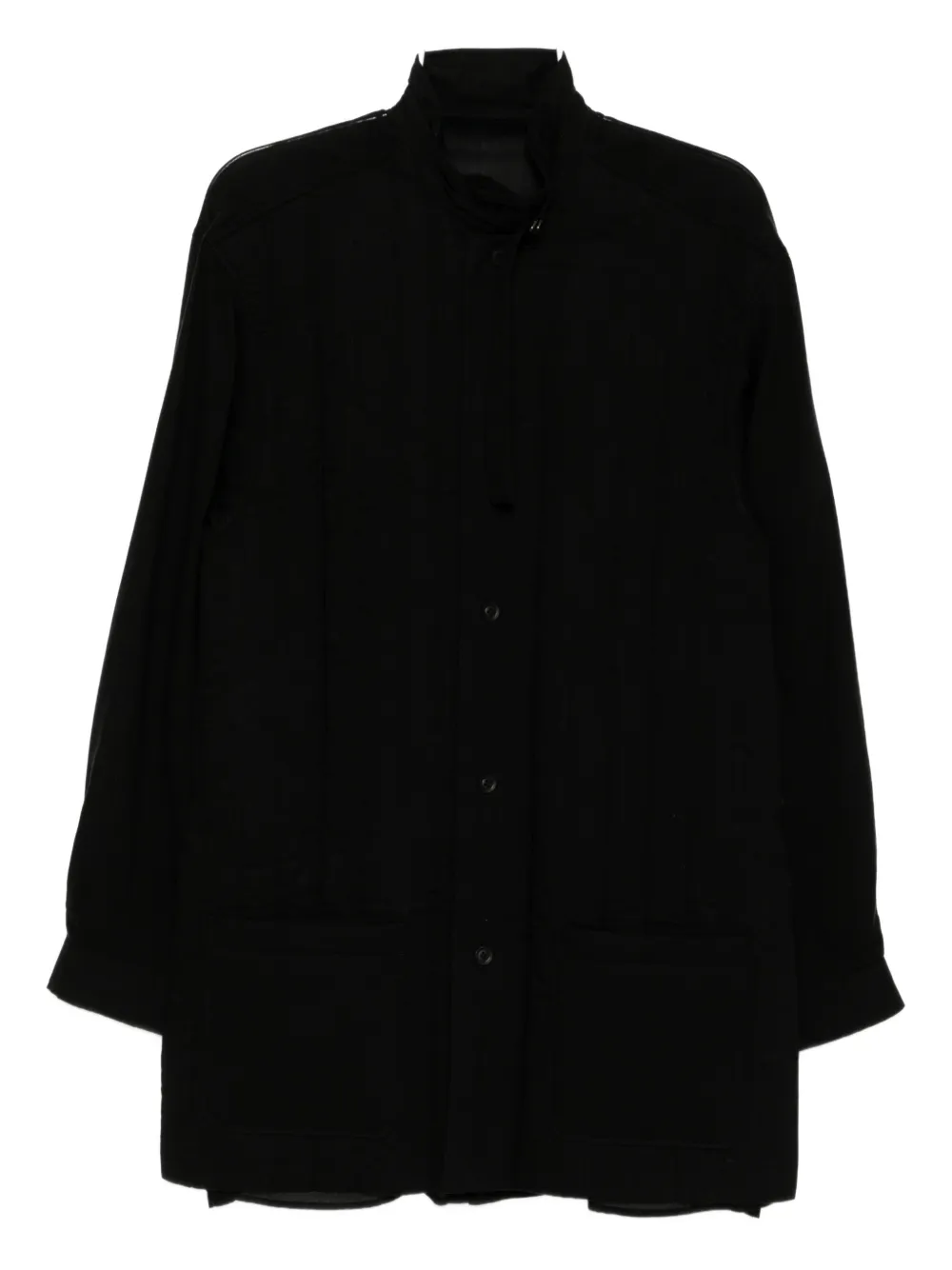 Yohji Yamamoto padded shirt jacket - Nero