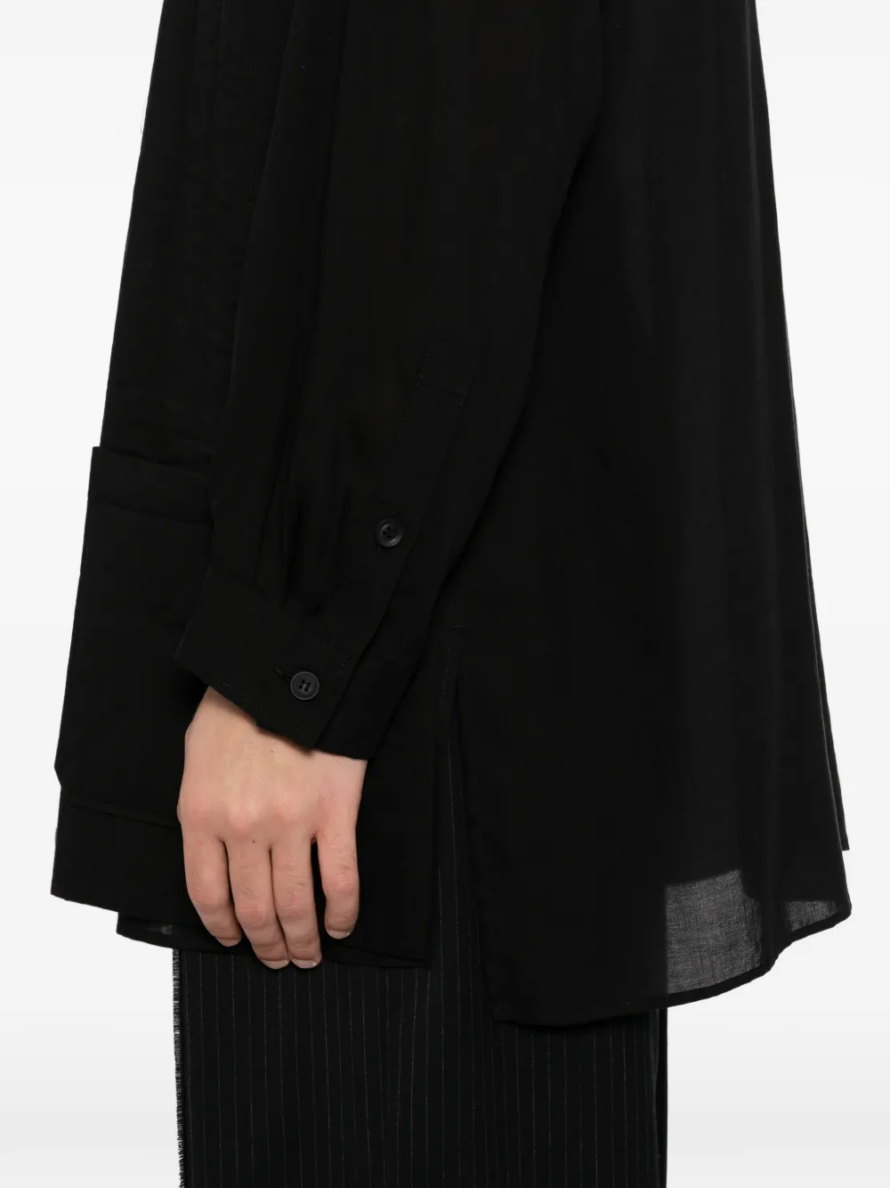 Yohji Yamamoto Gewatteerd shirtjack Zwart