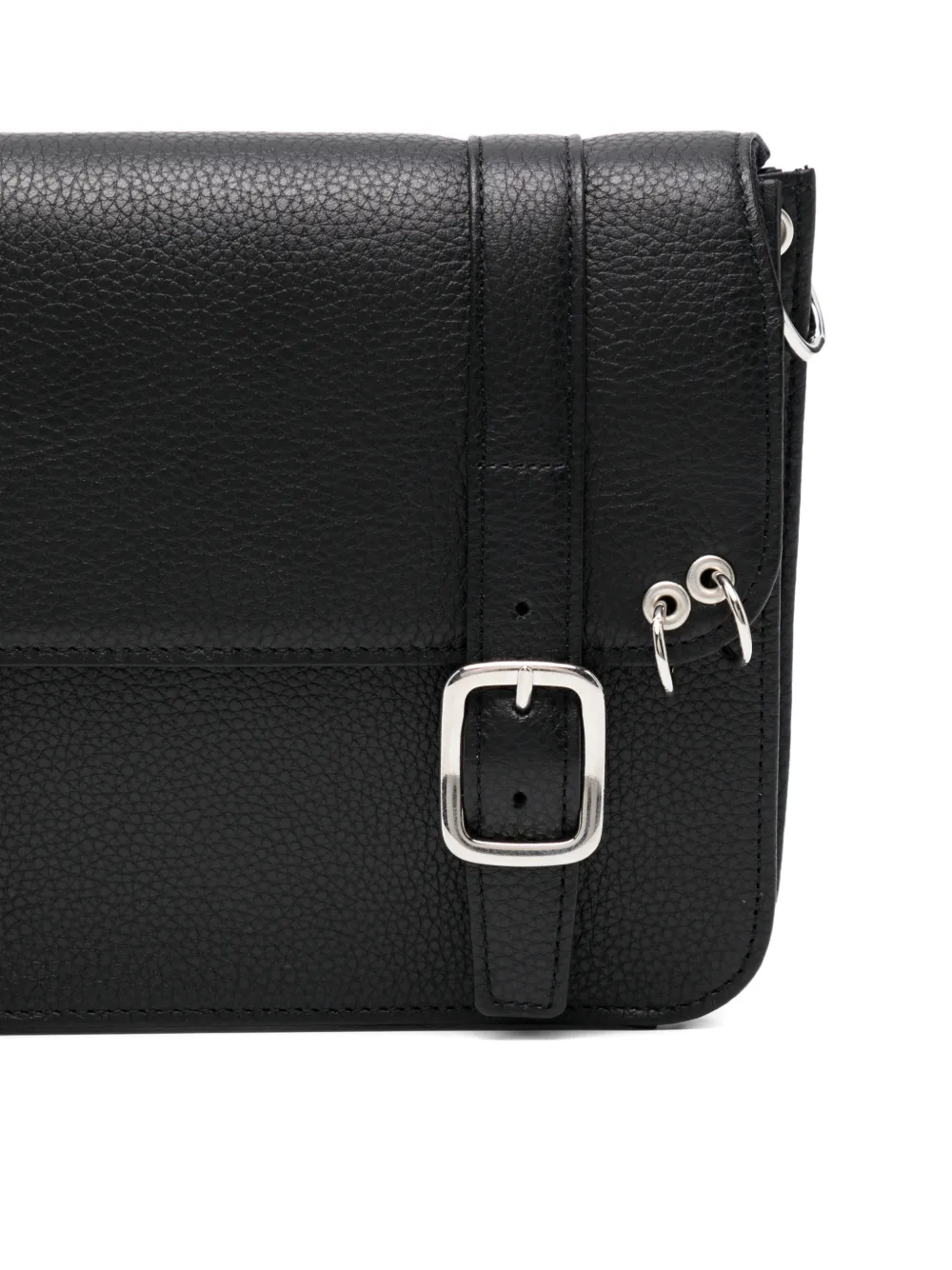 Yohji Yamamoto Leather Shoulder Bag In Black