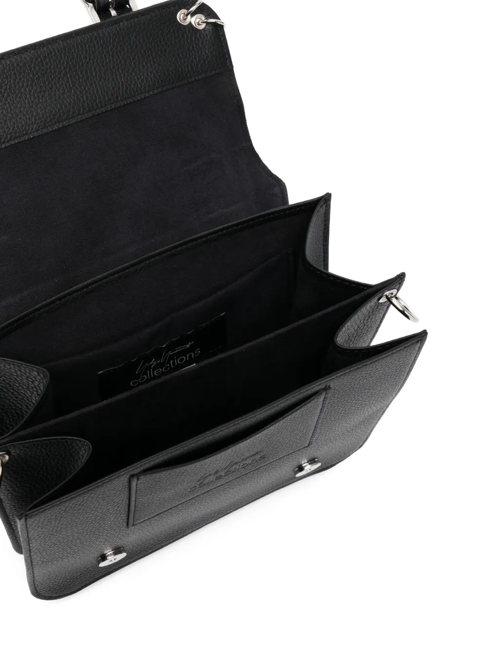 Yohji Yamamoto Leather Shoulder Bag In Black