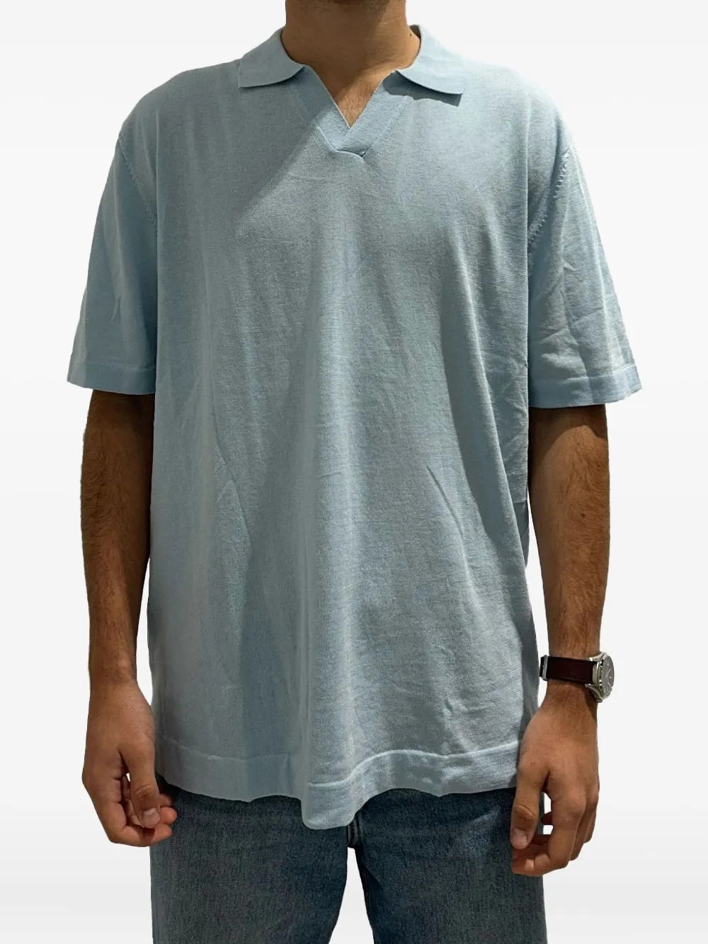 RAYNE 1896 v-neck Rayne 1896 polo shirt | Blue | Image 1