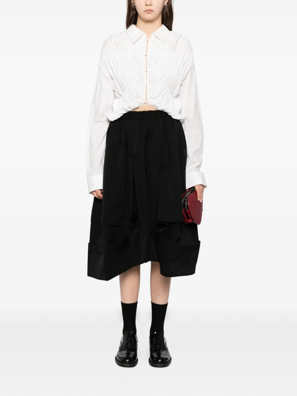 Comme Des Garçons Cut-out Skirt In Black